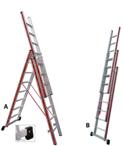 PROFAL LADDER OF THREE PIECES 2.5m 800309