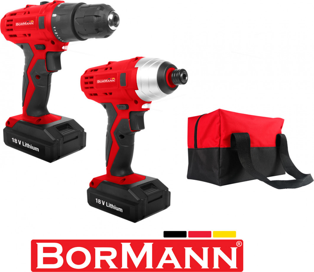 Dimopanas - BORMANN RECHARGEABLE SET DRILL-PULSE SCREWDRIVER BCD 3000SET + TRANSFER CASE  (015703)