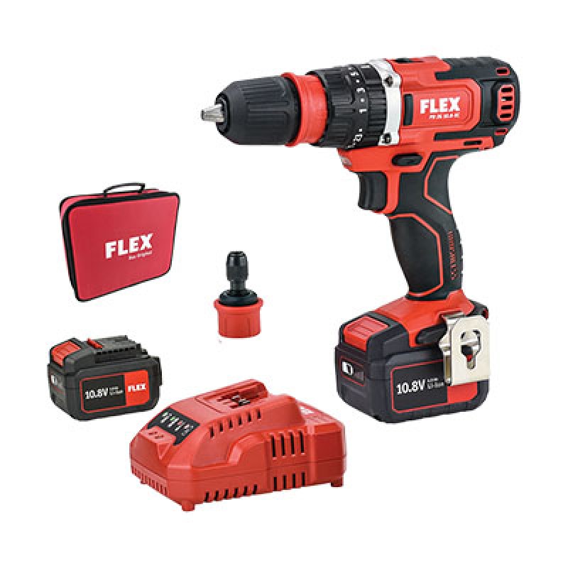 Dimopanas - FLEX - BATTERY IMPACT DRILL PD 2G 10.8-EC/2X4.0, 58NM (487147)