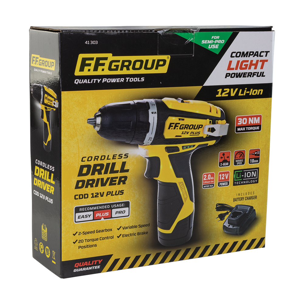 Dimopanas - FF GROUP CORDLESS DRILL DRIVER CDD 12V PLUS (41303)