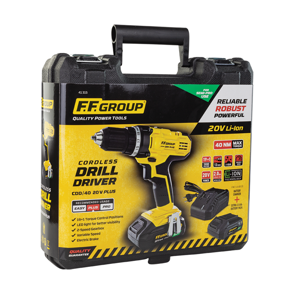 Dimopanas - FF GROUP CORDLESS DRILL DRIVER CDD/40 20V PLUS (41315)