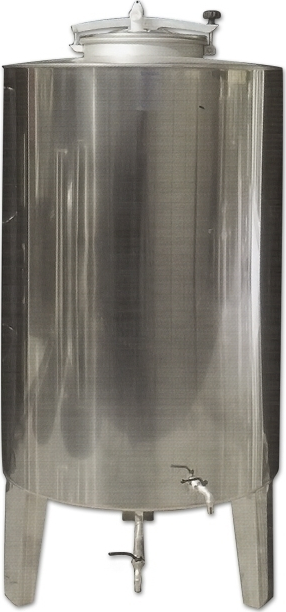 Dimopanas - ΔΟΧΕΙΟ ΑΝΟΞΕΙΔΩΤΟ ΛΑΔΙΟΥ-ΚΡΑΣΙΟΥ  ΚΛΕΙΣΤΟΥ ΤΥΠΟΥ ΚΩΝΙΚΟ 300LT