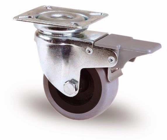 Dimopanas - ΡΟΔΑ Φ60 ΠΕΡΙΣΤΡΟΦΙΚΗ ΜΕ ΦΡΕΝΟ ΓΚΡΙ