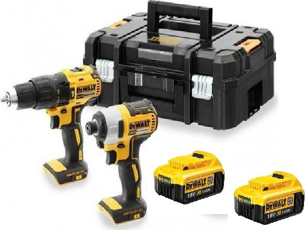 Dimopanas - DEWALT BRUSHLESS IMPACT DRILL 18V (DCD778) AND BRUSHLESS 18V PULSE SCREWDRIVER (DCF787) (2 x 4.0Ah) DCK2060M2T