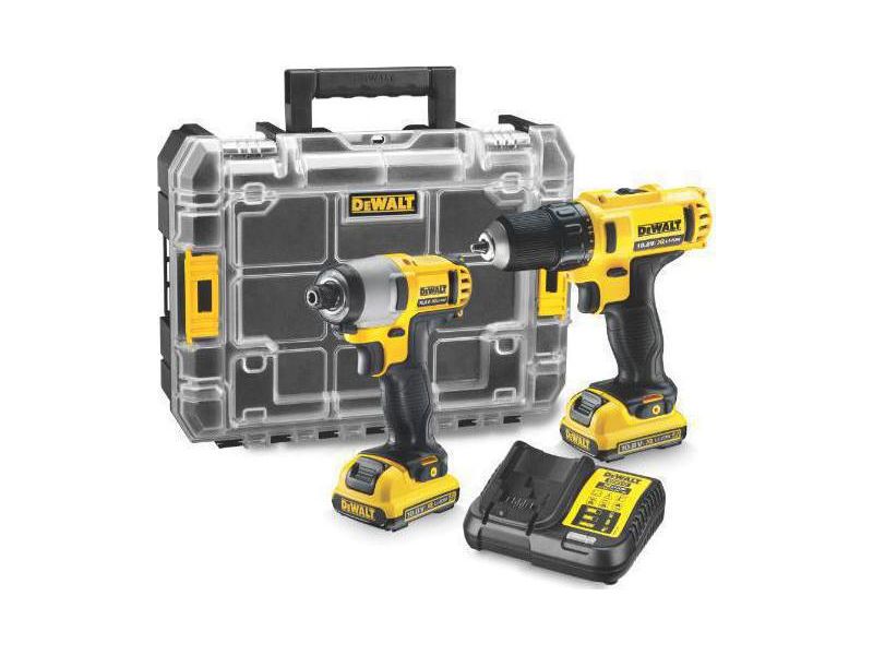 Dimopanas - DEWALT ΣΕΤ 10.8V LI-ION SCREWDRIVER AND PULSE DRILL + 2 BATTERY 10,8V 2.0AH LI-I  DCK211D2T