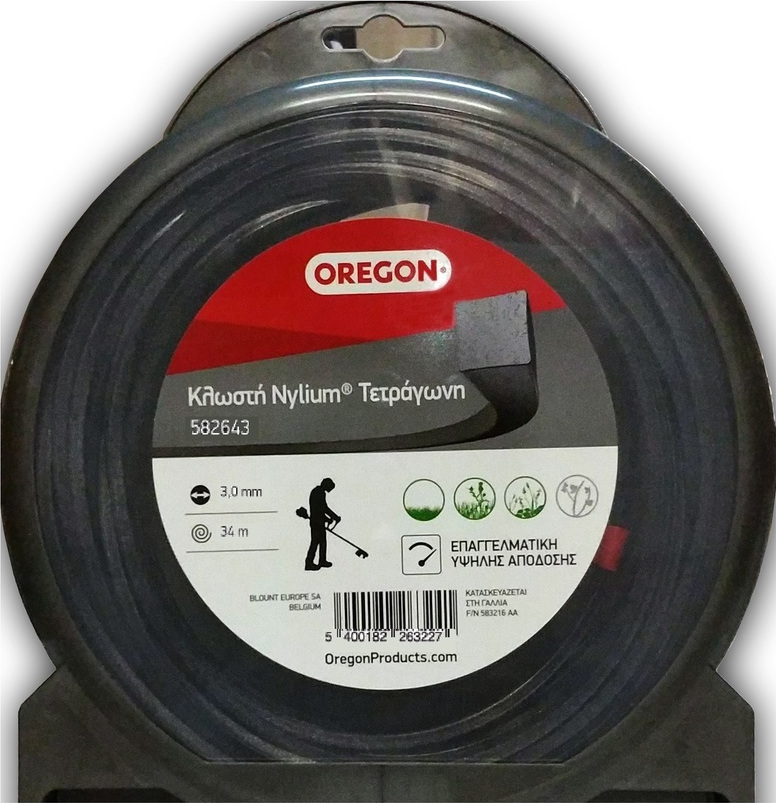 Dimopanas - OREGON ΜΕΣΙΝΕΖΑ ΧΟΡΤΟΚΟΠΤΙΚΟΥ ΤΕΤΡΑΓΩΝΗ NYLIUM 3.0mm x 34m (582643)