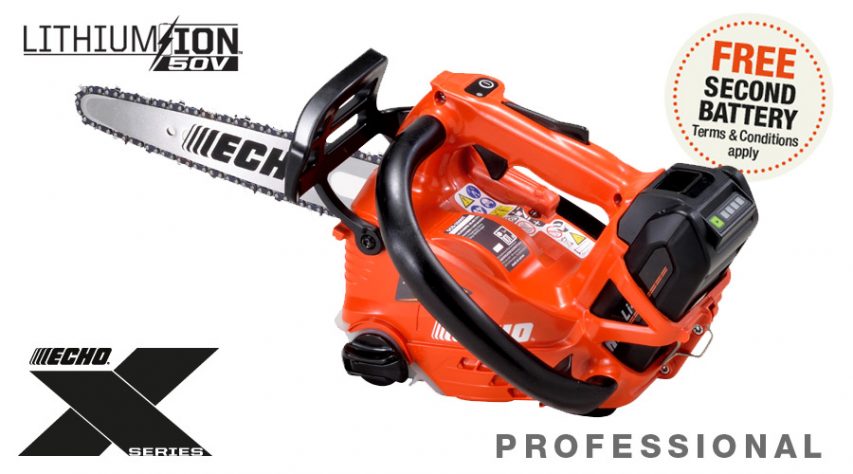 Dimopanas - ECHO ΑΛΥΣΟΠΡΊΟΝΟ ΜΠΑΤΑΡΊΑΣ 50V ΜΕ 25CM ΛΆΜΑ ΜΑΖΊ ΜΕ 2 ΜΠΑΤΑΡΊΕΣ ΚΑΙ ΦΟΡΤΙΣΤΉ DCS-2500TC